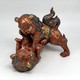 Антикварная скульптура "Играющие Собаки Фо", Япония